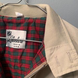 Men's Vintage Lakeshire beige zip up jacket